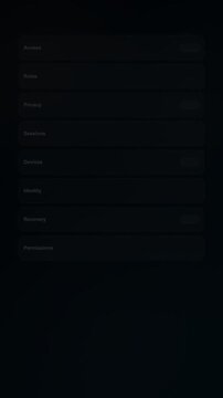 Secure Login Settings Modern Gradient SaaS Interface Vertical Animation