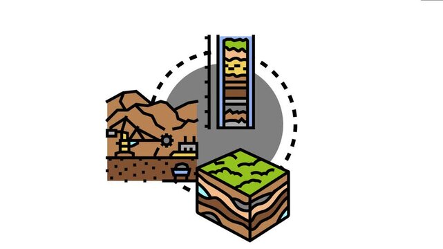 Geologists conducting mineral exploration drillings, investigating underground layers and searching for valuable natural resources and deposits for extraction