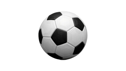 Fototapeta premium Classic black and white soccer ball, isolated on transparent background