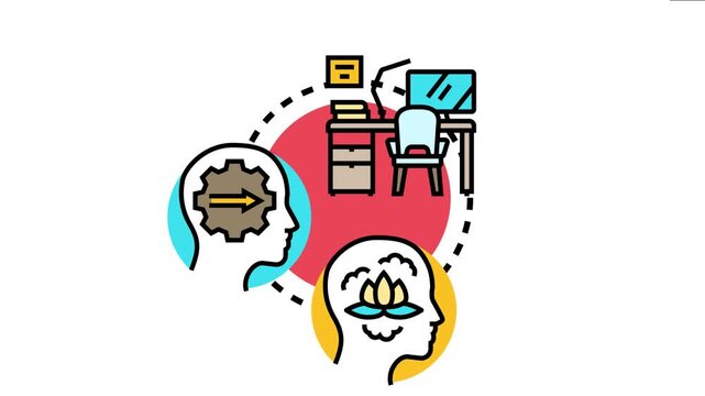 Financial management strategy connecting thoughtful decision making, efficient resource allocation, and a serene mindset for achieving optimal economic growth