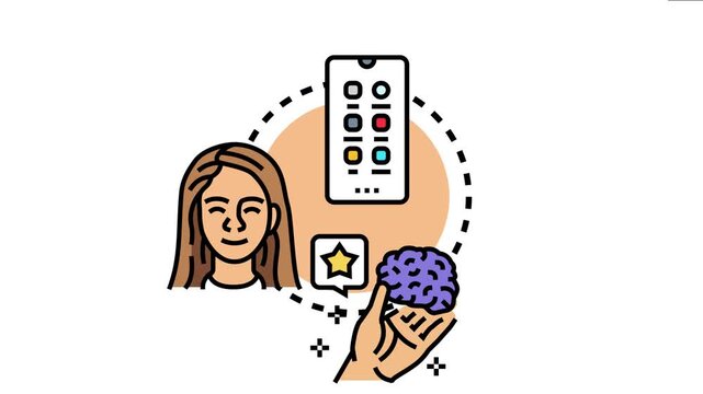 Person achieving mindful awareness by balancing mental well being with digital tools, reflecting on thoughts and emotions, and promoting positive self care through technology
