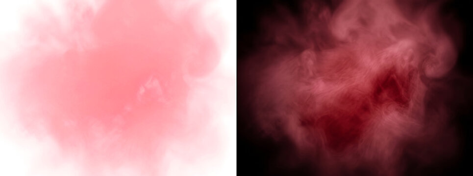 Pink smoke explosion, abstract red mist, ethereal vapor clouds