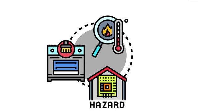 Microwave hygiene sterilization process detecting high temperature and potential hazard with germs, cleaning, safety, and health care in a modern home kitchen appliance environment