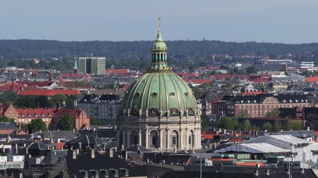 Dome of Frederik's Church (Marble Church) in Copenhagen, Denmark