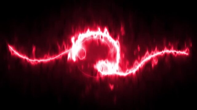 Abstract glowing neon tunnel traveling forward with vibrant light streaks through dark space. 4K animation loop.