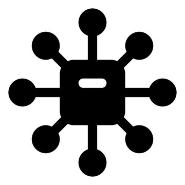 Distribution icon for logistics, delivery and supply chain