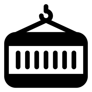Container icon for shipping, cargo and logistics