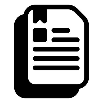 Document icon for file, paperwork and records