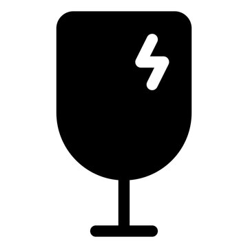 Fragile icon for packaging, shipping and handling