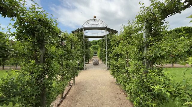 Pathway through King's Garden (Kongens Have) park in Copenhagen, Denmark