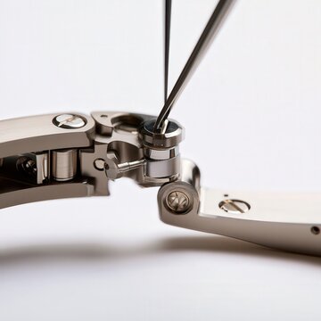 Precision mechanism being adjusted with a small tool