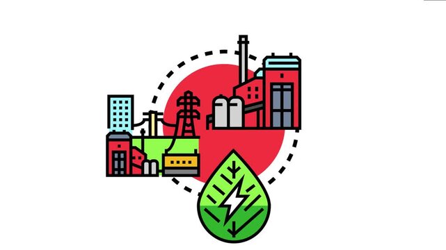 Biomass from microalgae fuels sustainable energy production, integrating industrial facilities, power grids, and green technology for an eco friendly future