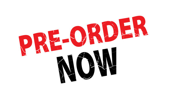 Preorder now text sign isolated on transparent background