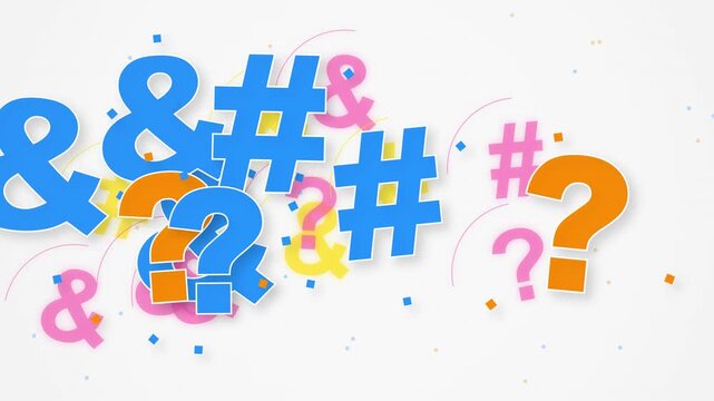 Animated Special Characters and Symbols Background