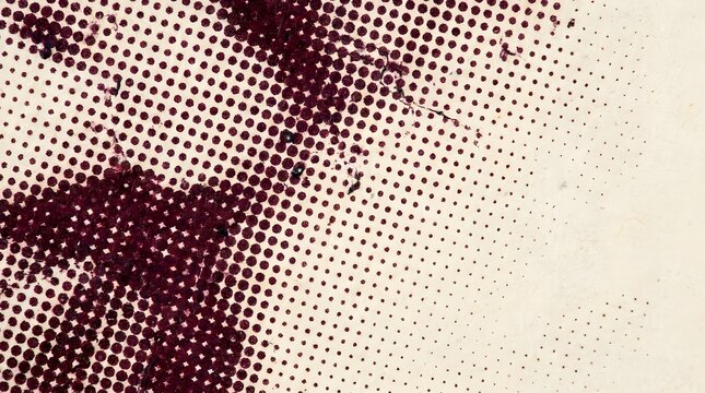 Abstract maroon and pink halftone dots pattern background