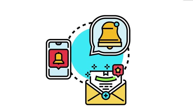 Digital devices providing instant message notifications and updates, displaying new incoming email communication and important online alerts
