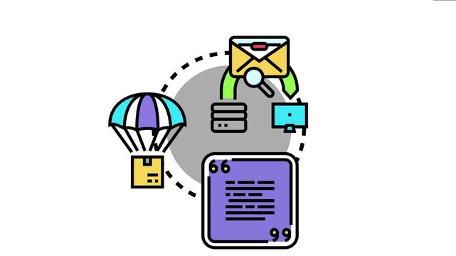 Message drop box concept representing online file transfer, data sharing, and secure digital communication between users and cloud storage systems