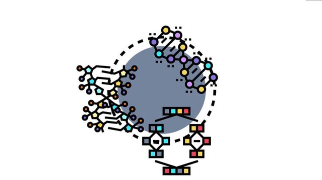 Cellular structures and molecular components merging, genetic material recombination and the complex processes of biology, innovation, and scientific development