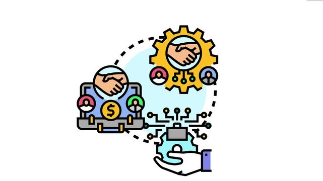Business partners collaborating for innovation, integrating new ideas, and combining expertise for successful project implementation, development, and advanced strategic solutions
