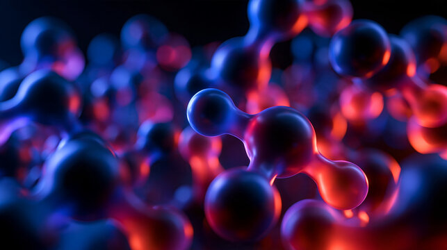 Abstract Molecular Structure Scientific Research Background