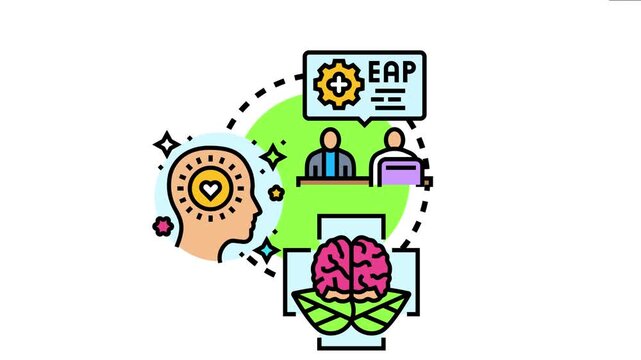Employee assistance program providing support for mental health, wellbeing, and psychological wellness, offering professional help with brain care and emotional balance for individuals