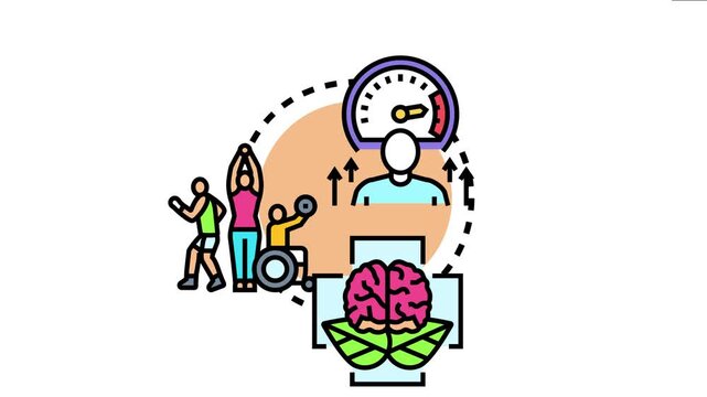 Mental visualization workout demonstrates various individuals engaging in exercise, self improvement, and brain health for personal growth and overall wellness