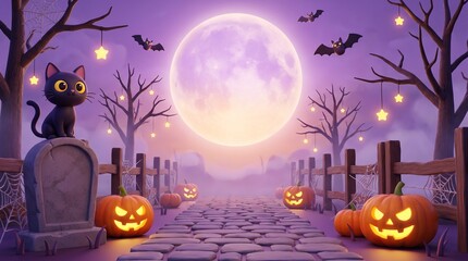 Fototapeta premium halloween background with pumpkin