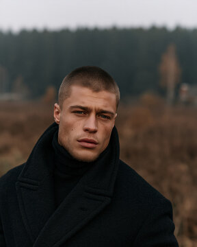 portrait of a man in the woods