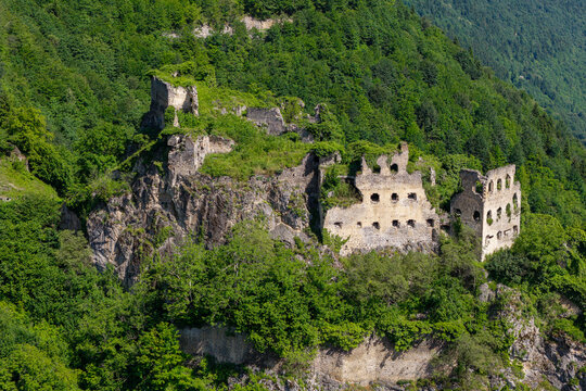 Kustul Monastery, a Greek Orthodox monastery located in the Macka district of Trabzon, built on the rocks. St. George Peristeriotas Monastery.