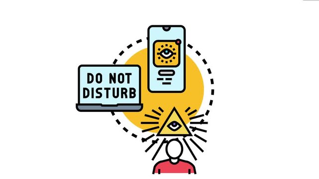 Person concentrating on a task, minimizing digital distractions from smartphones and laptops, prioritizing concentration and self discipline for enhanced productivity and mindfulness