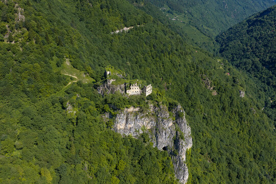 Kustul Monastery, a Greek Orthodox monastery located in the Macka district of Trabzon, built on the rocks. St. George Peristeriotas Monastery.