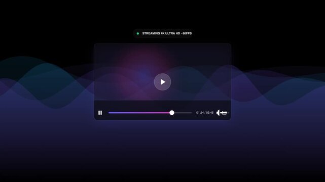 Modern sleek video player interface design