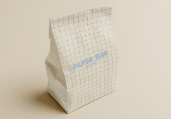 Studio Background with Paper Packaging Bag Mockup