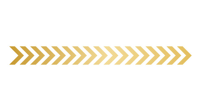 Golden Chevron Arrow Border with Repeating Direction Pattern and Decorative Navigation Design Element