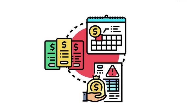 Membership fee handling concept scheduled payments, subscription plans, and financial management processes, including invoices, contributions, and important notices