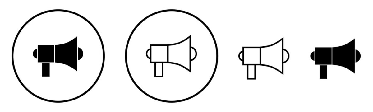 Megaphone icon logo design. Loudspeaker sign and symbol