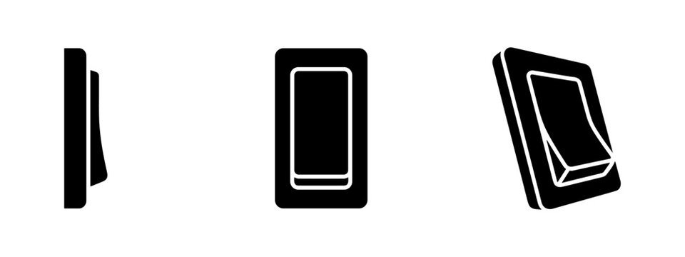 Wall light rocker switch icons