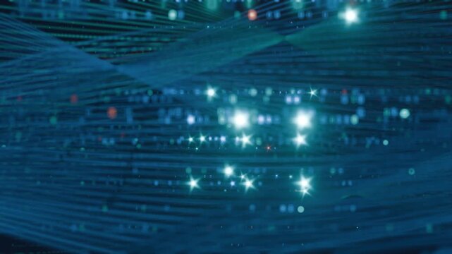 AI code data flow binary digital workflow bg seamless looped animation 4k