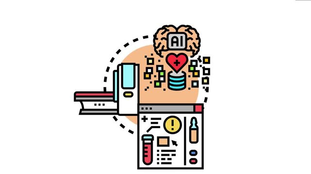 Artificial intelligence processing complex healthcare data. Including medical imaging and lab test results. For advanced diagnosis. Research. And analysis in modern medicine and scientific innovation