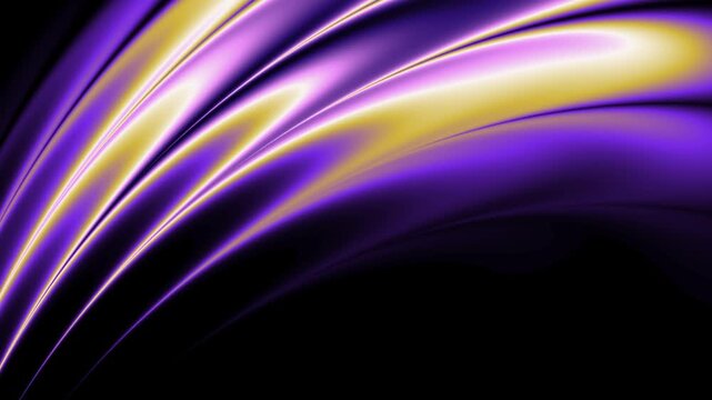 Abstract Purple and Gold Curved Waves Motion Background Video Loop