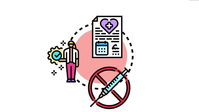 Medical document outlines choices for healthcare procedures, presenting options for treatment acceptance or refusal with a person making an informed decision