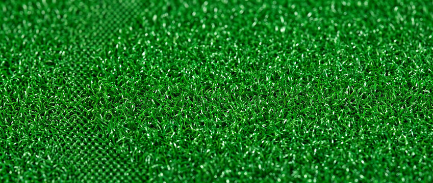 Glittery green artificial putting green texture for crafts and decorations  