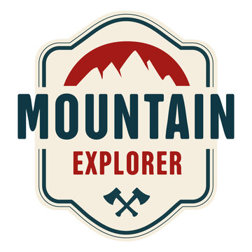 Mountain explorer vintage badge