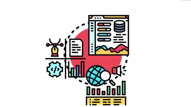 Media management dashboard presenting a range of data, analytics, and content planning tools for digital marketing, social media, and online publications, optimizing strategy and engagement