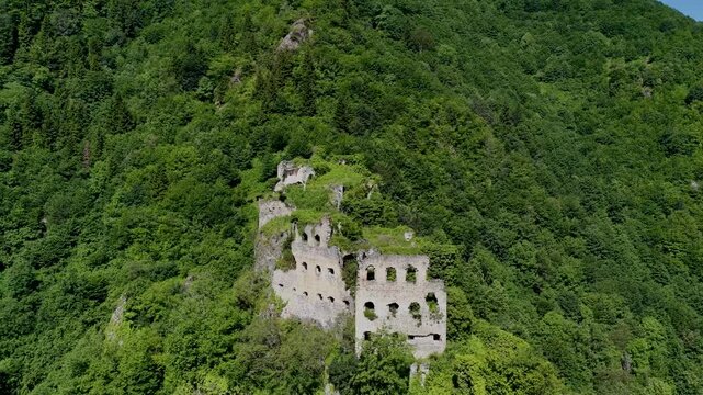 Kustul Monastery, a Greek Orthodox monastery located in the Macka district of Trabzon, built on the rocks. St. George Peristeriotas Monastery.