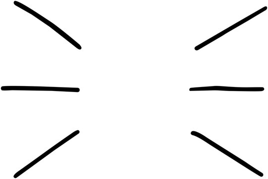 sparks, three lines, camera flash
