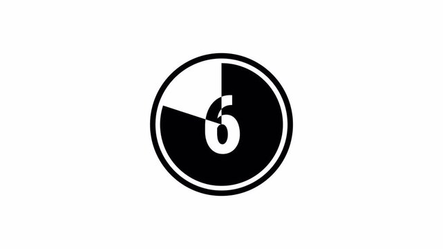 25 Second Count Up Timer Complete in Twenty-Five Seconds, Digital 0 to 25 Second Count Up Timer Animation with 4K Alpha Channel