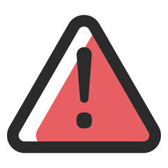 Naklejka na ściany i meble Warning sign colored stroke icon