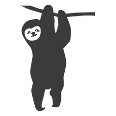 Fototapeta premium Sloth branch tree silhouette