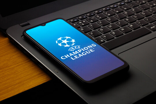 In this photo illustration, the UEFA Champions League (UCL) logo is seen displayed on a smartphone screen.